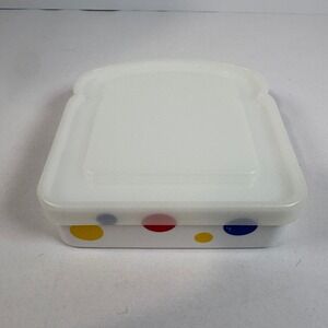 Wonder Bread Sandwich Shaped Box Container Polka Dot Lunchbox Food Storage‎